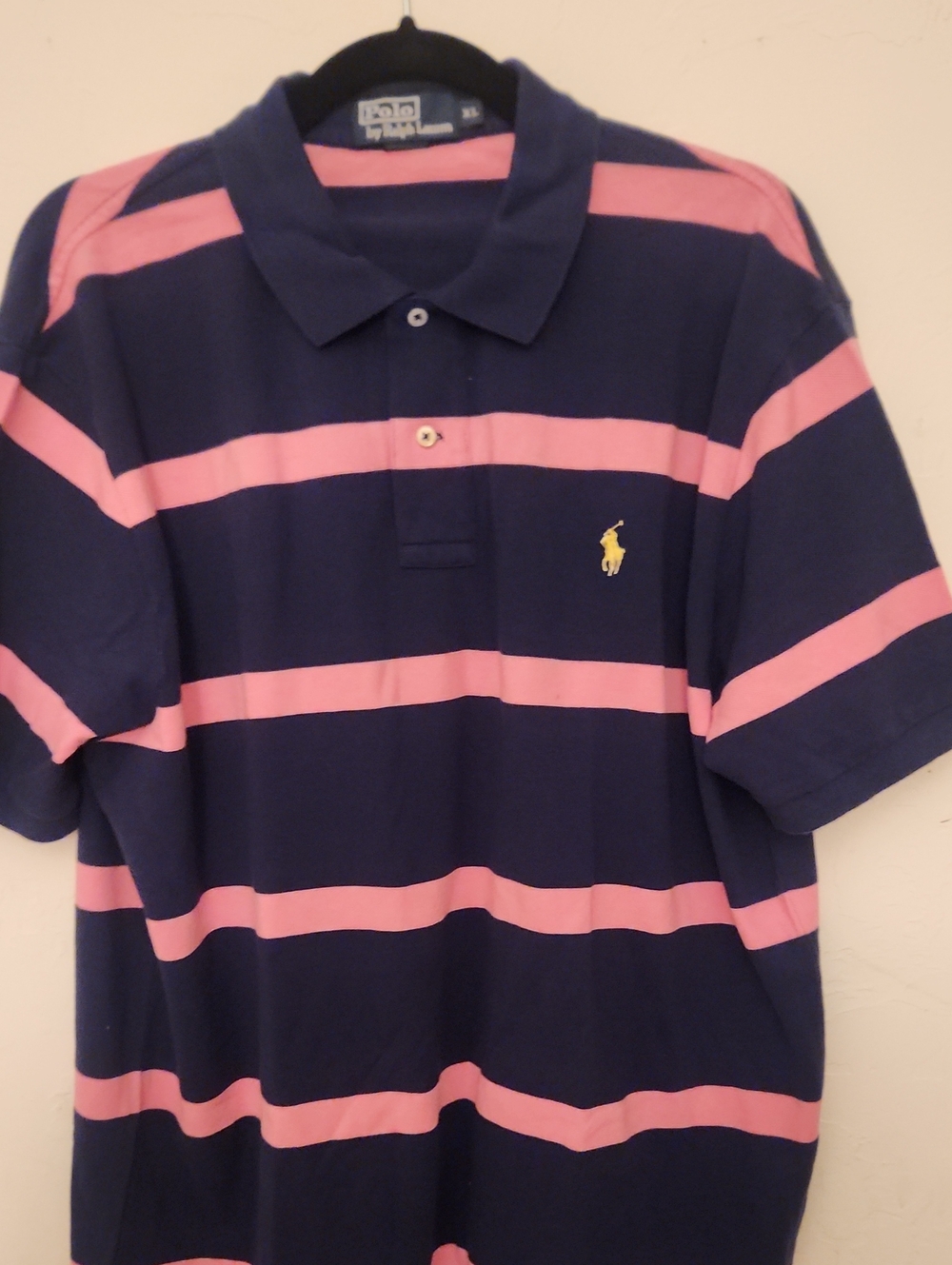 Ralph Lauren Kids' Navy & Pink Stripe Polo Shirt